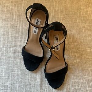 Steve Madden Black Suede Block Heel